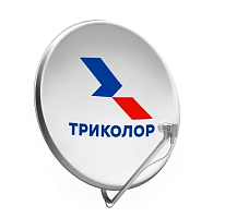 антенна  спутниковая 60см supral  усиленная с лого триколор    со стеновым  кронштейном  фото